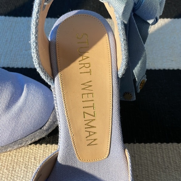 Stuart Weitzman Powder Blue Marguerita 100mm espadrilles Brand New! Size 7​​​​​ - Picture 3 of 6